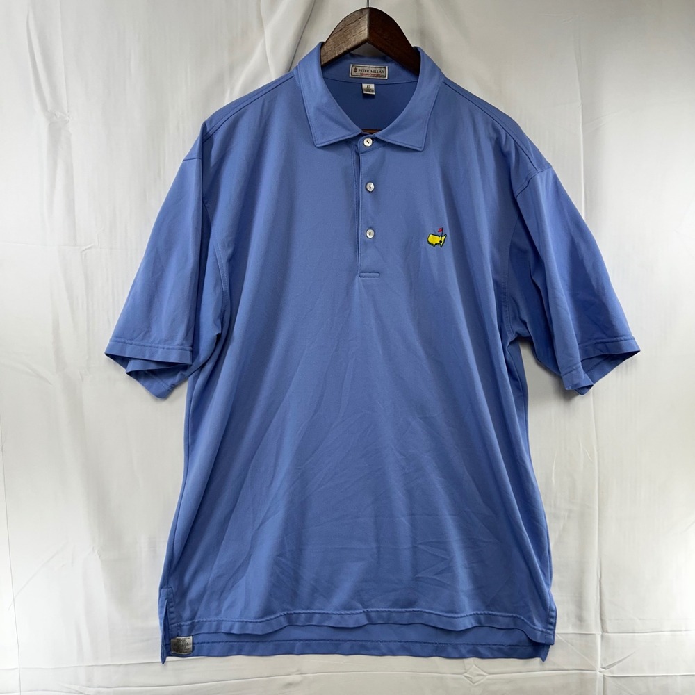 Peter Millar Polo Shirt Mens XL Blue Masters Tournament Summer Comfort